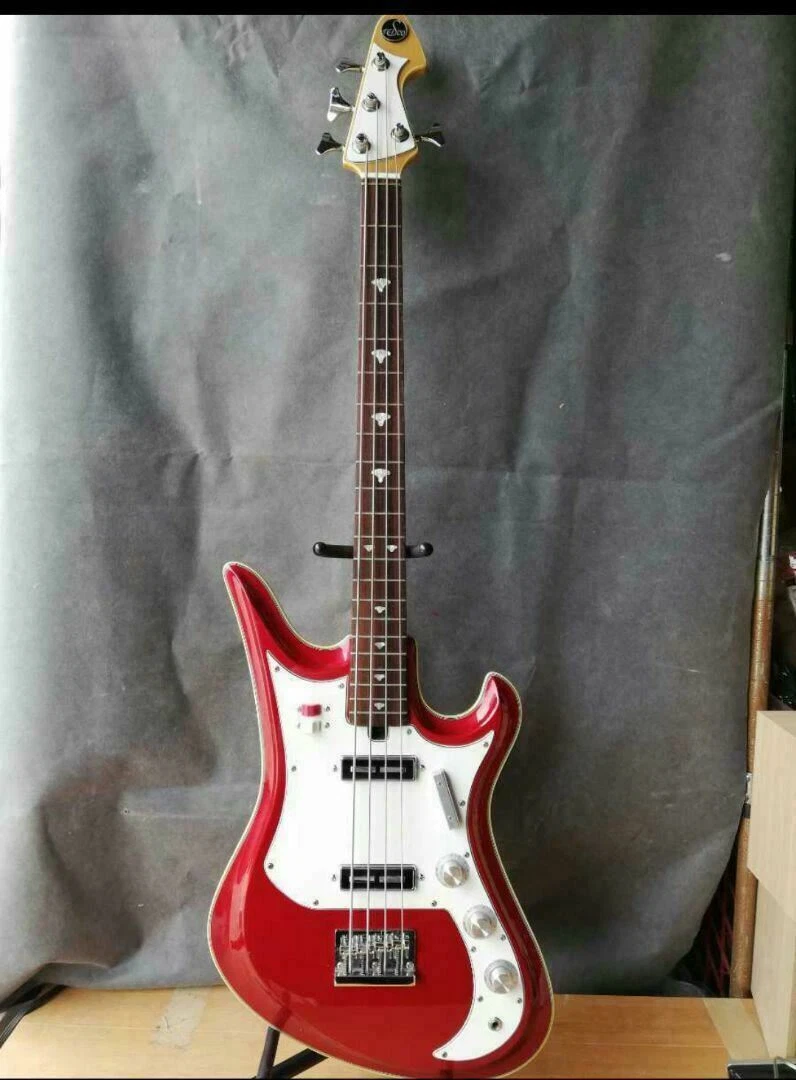 Electric Bass Guitar TeiscoSPB200 Reissued Spectrum Metallic Red