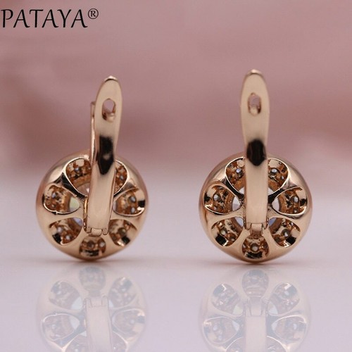 Ohrstecker 2 Stück Gold Kreolen Ohrringe Roségold 585 Creolen Rosé Ohrschmuck - Bild 9 von 12