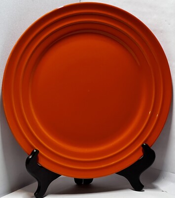 Double Ridge Plate Rachael Ray Double Ridge Orange Dinner Plate 11” Excellent Used ...