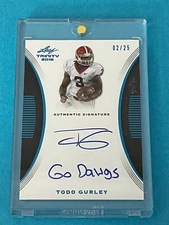 2015 Leaf Trinity TODD GURLEY Blue AUTO Rookie RC SSP /25 GO DAWGS Georgia