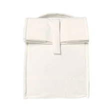 Figmint Insulated Lunch Tote 8.5” x 10” x 6” White Top Handle Cotton Exterior