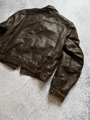Antique 1940s French Cyclist Hartmann Leather Jacket WW2 Era Antique 1940s French Cyclist Hartmann Leather Jacket WW2 Era