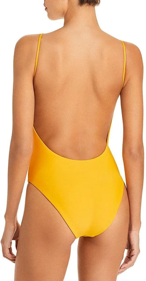 Traje de baño JADE Swim 284574 para mujer forrado descarado de una pieza amarillo S Foto 2 de 2
