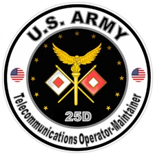 US Army Telecommunications Operator- Maintainer Sticker Military Decal 5"
