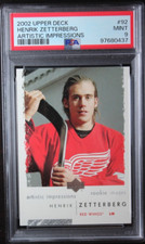 2002 Upper Deck Henrik Zetterberg Artistic Impressions ROOKIE Card #92 PSA 9. rookie card picture