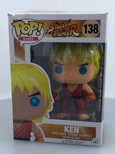 Funko POP! Games Street Fighter Ken #138 Vinyl Figure DAMAGED BOX SEE PICS