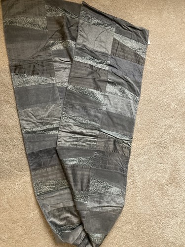 Crate & Barrel Marquis Runner 14 x 90 Silver Linen Silk Textured Beautiful
