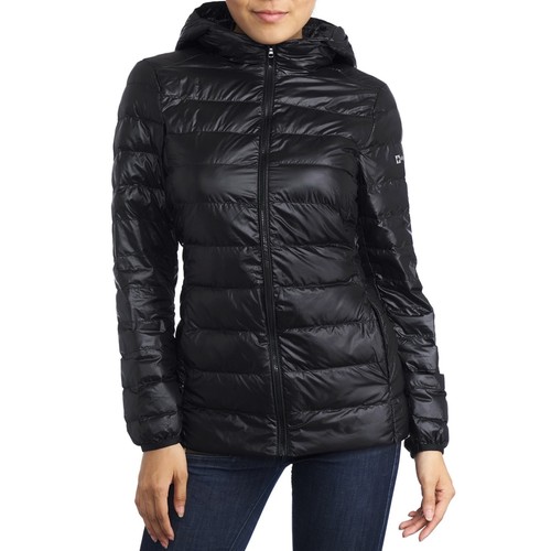 AlpineSwiss Womens Hooded Down Alternative Puffer Jacket Warm Light Bubble Coat