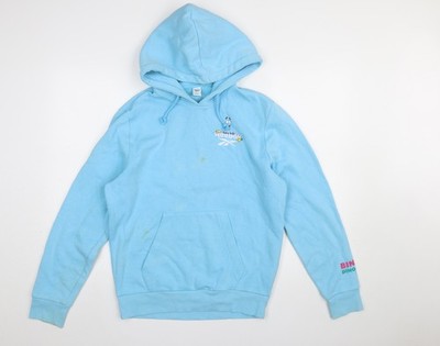Reebok Herren Blau XS Pullover Hoodie Jurassic Park Grafik