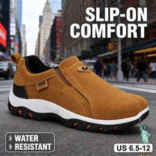 Large Casual Walking Shoes Men's Slip-on Loafers Outdoor Non Slip Hiking Shoes