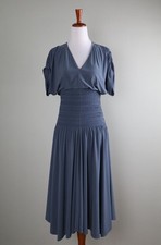 WHITE HOUSE BLACK MARKET 130 Slinky Stretch Smocked Midi Dress Size XS