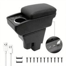 Armrest Box For Honda Fit Jazz 2002-2008 Center Consoles Storage W 6 Usb Ports Armrest Box For Honda Fit Jazz 2002-2008 Center Consoles Storage W 6 Usb Ports