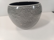 Small Round Ceramic Indoor Grey Plant Pot