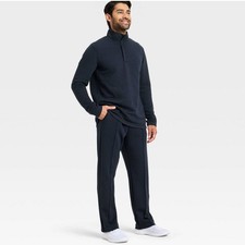All In Motion Quilted Quarter Zip Navy Size Medium Athletic Casual NWT Everyday