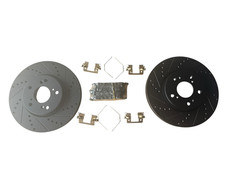 For 13–22 Honda Accord: DFC Front Brake Kit w/ Drilled Slotted Rotors & Pads