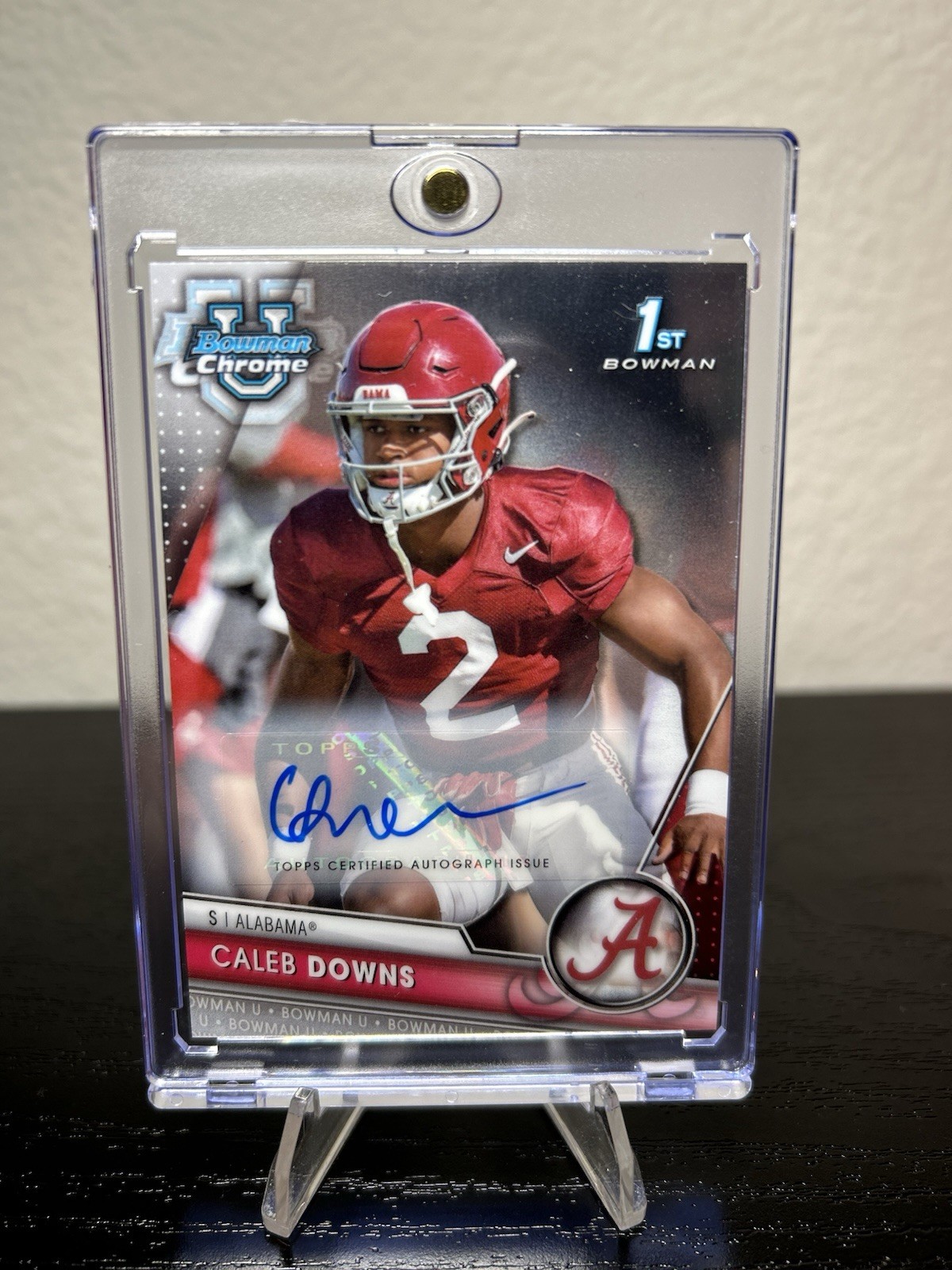 2023 BOWMAN CHROME UNIVERSITY 1ST CALEB DOWNS RC AUTOGRAPH DALLAS COWBOYS