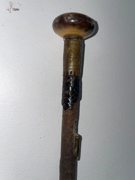 ANCIENNE CANNE MAKILA 89 CM - BATON DE MARCHE BERGER PAYS BASQUE - - Photo 2/4