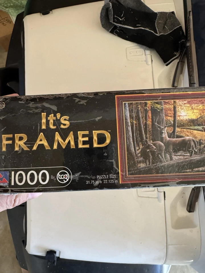 It’s Framed 1000 Piece Jigsaw Puzzle by TCG – Deer in Forest Scene – - Image 2 of 4