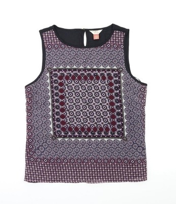 Schwarzes Basic-Tanktop Damen UK Größe 12 Matalan