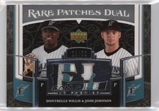 2007 Upper Deck Premier Rare 29/50 Dontrelle Willis Josh Johnson Dual Patch k8v