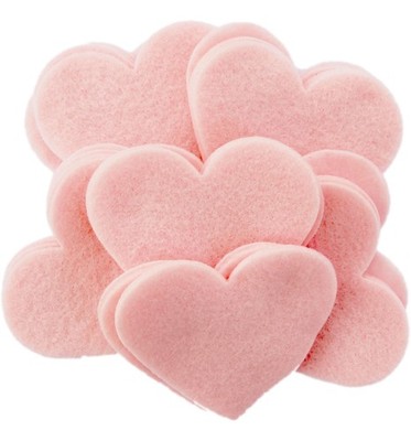 Playfully Ever After 1 inch Felt Hearts 200pc - Light Pink