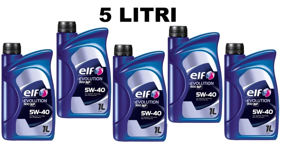OLIO ELF 5W40 OLIO MOTORE NF EVOLUTION ORIGINALE RENAULT DACIA NISSAN 5 LT LITRI