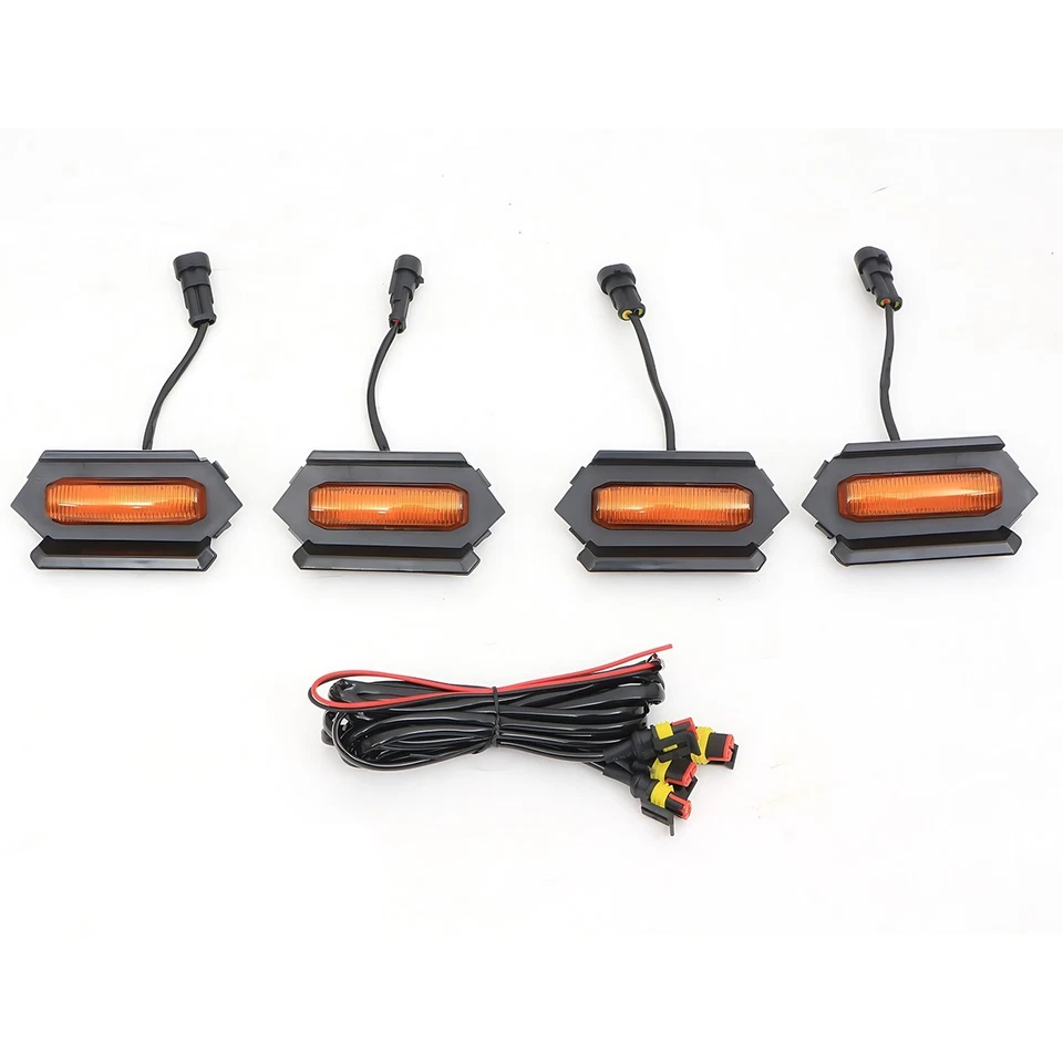 4PCS Amber Grille LED Lights For 2025 Toyota 4Runner Raptor Style - Image 2 of 4