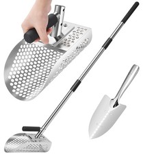 Sand Scoop for Metal Detecting, Metal Detector Scoop, Stainless Steel Sand Si...