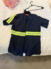 Red Kap Men's Enhanced Visibility Hi Vis Reflective Work Uniform Shirt MEDIUM