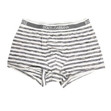 DOLCE & GABBANA Boxer regular uomo grigio righe bianche IT3 / US XS 80usd