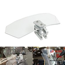 Motorcycle Adjustable Clip On Windshield Extension Spoiler Wind Deflector