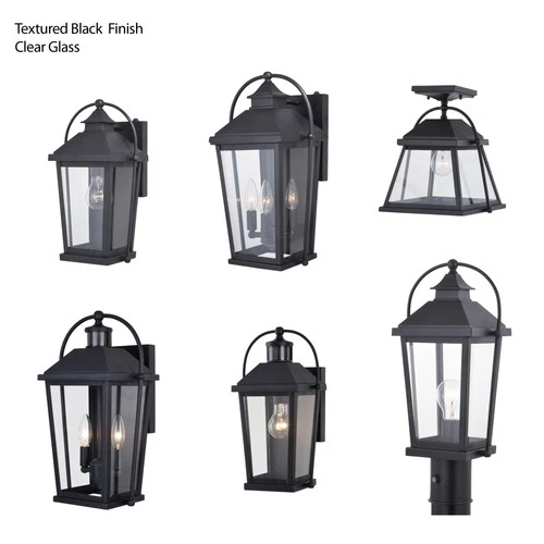 Vaxcel Lighting T0637 Lexington 2 Light 17" Tall Outdoor Wall - Black - Picture 2 of 12