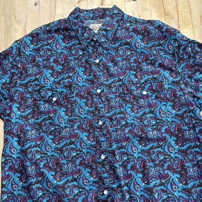 Express Rider Size Large, 100% Cotton Cowboy Snap Button