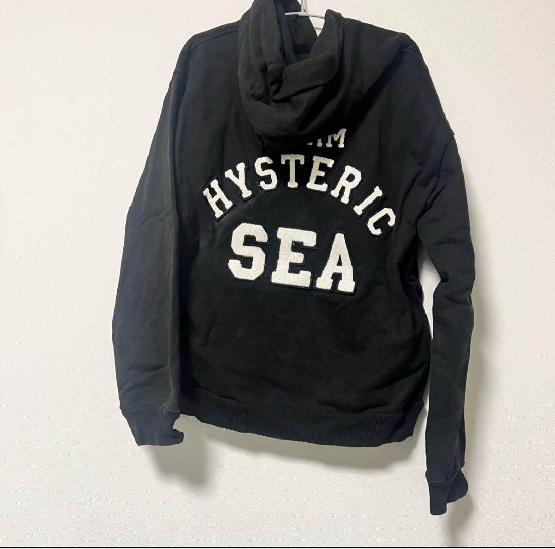 Hysteric Glamour Wind And Sea Black Hoodie L - Pre-owned Hysteric Glamour Wind And Sea Black Hoodie L - Pre-owned