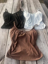 OGL LOT OF 3 BRAMI TANK TOPS BUILT IN BRAS SZ S