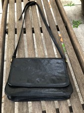 Sac bandoulière Texier cuir noir vintage