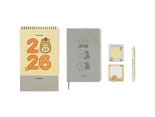 2026 Diary Set Gray Chunsik Kakao Friends | Minimal Kawaii Planner Gift
