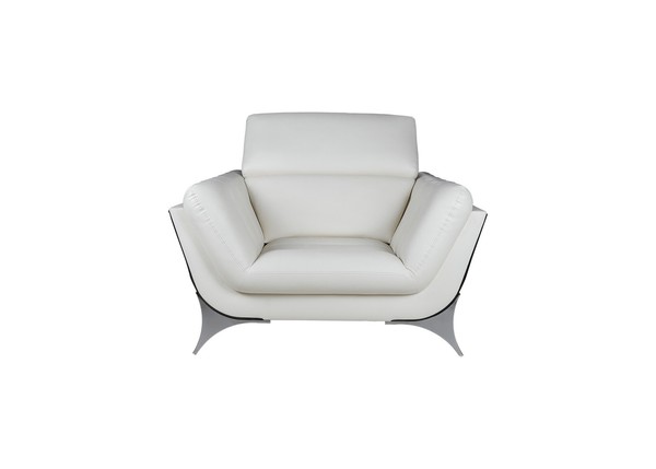WeißEr Ledersessel Wohnzimmer Einsitzer Stilvoller Polstersessel-image