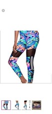 Victoria's Secret PINK Ultimate Pocket Leggings High Waist Small Neon Tropical