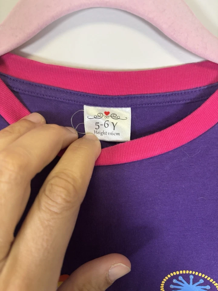 hartstrings Rainbow Animal girls Shirt Size 4/5 EUC  - Image 2 of 3