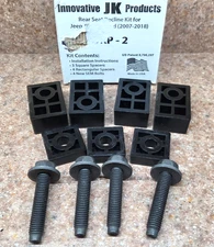 Rear Seat Recline Kit / Seat Spacers for Jeep JK Unlimited / JKU 4 Door (07-18)