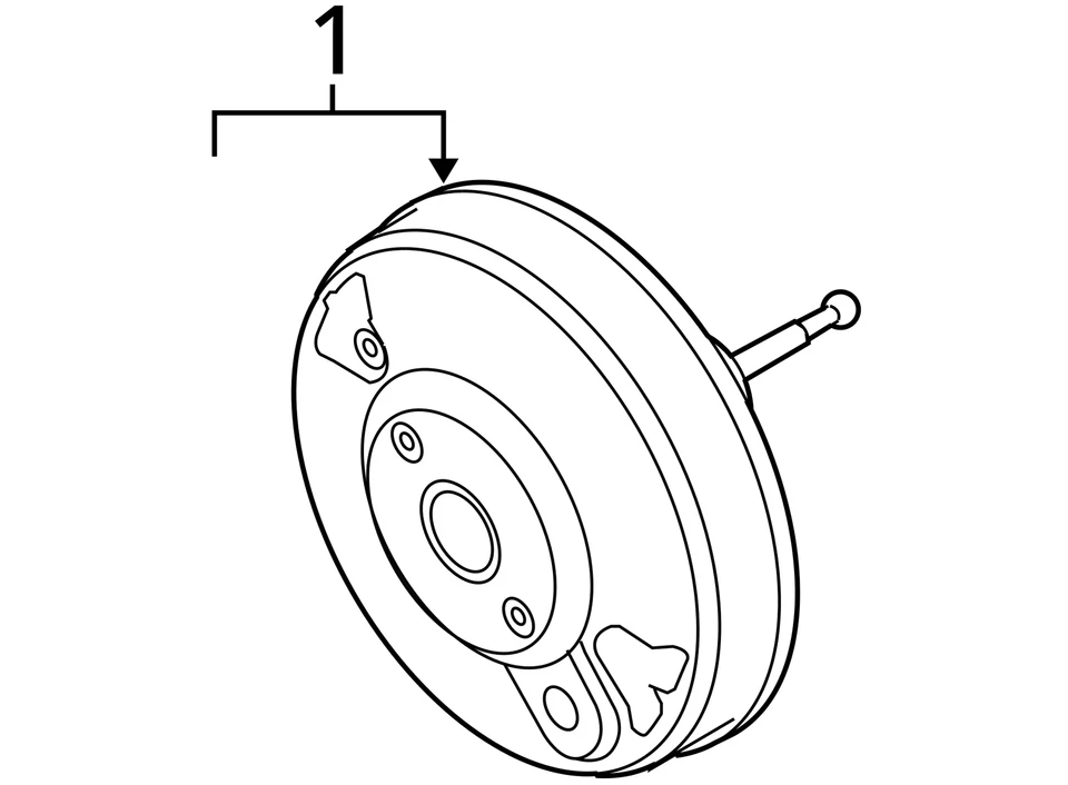 2014 Volkswagen Jetta Power Brake Booster OEM 96K milhas - LKQ351893711 - Imagem 4 de 4