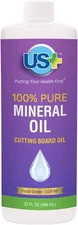 US+ 32oz 100% Pure Mineral Oil - Cutting Board Oil - Food-Grade - USP - Restores