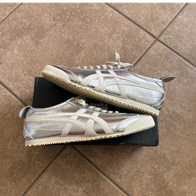 Onitsuka Tiger Mexico 66 Low Top Silver White Men's Athletic Sneakers