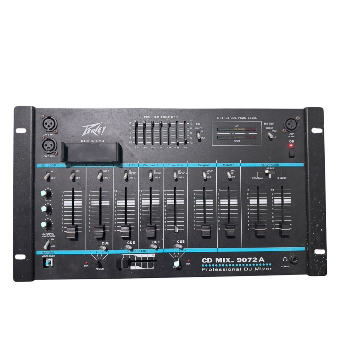 Peavey CD Mix 9072A Professional DJ Mixer With Power Cord And