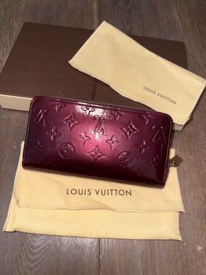 RARE Louis Vuitton Monogram Vernis Zippy Wallet  In Rouge