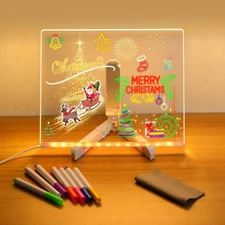 LED Note Board with Colors, Light Up Acrylic LED Message Board, Glowing Acrylic 