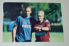 AUTOGRAFO GIGI SIMONI ALLENATORE MAGLIA FC INTER CALCIO FOTO Con RONALDO UEFA 98
