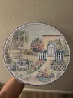 Atelier Tholance Hand Painted Faience Garden Scene Plate 11.75" France 1989 — photo 2