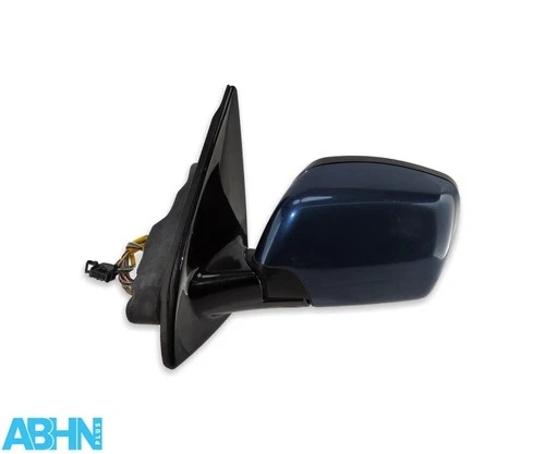 BMW X5 E53 (00-06) Power Folding Left Door Mirror Topaz Blue+Gloss Base 10-Wires